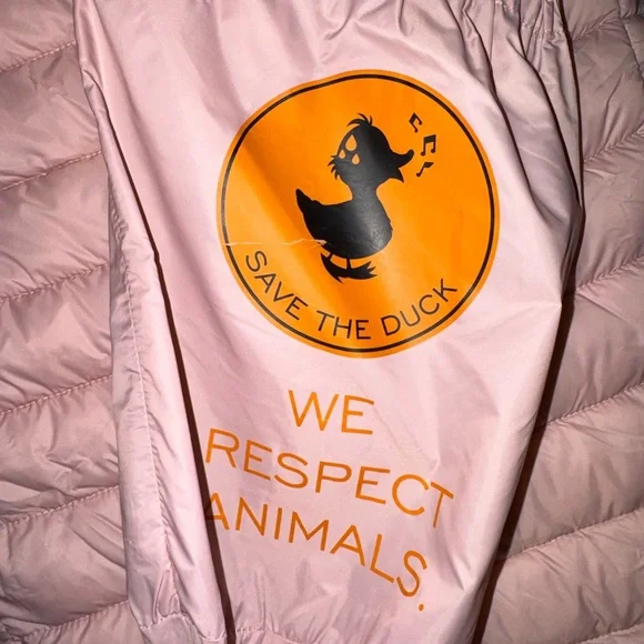 ⚡️NWT Save The Duck Plumtech Womens Blush Pink Puffer Jacket Vest Size 1 Small - Picture 9 of 16